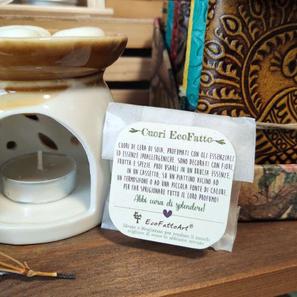 Brucia essenze con cuori di cera di soia profumati – regalo artigianale e naturale